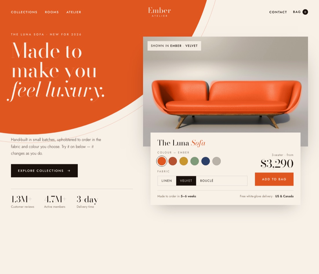 Ember Atelier website by Eeysparkz