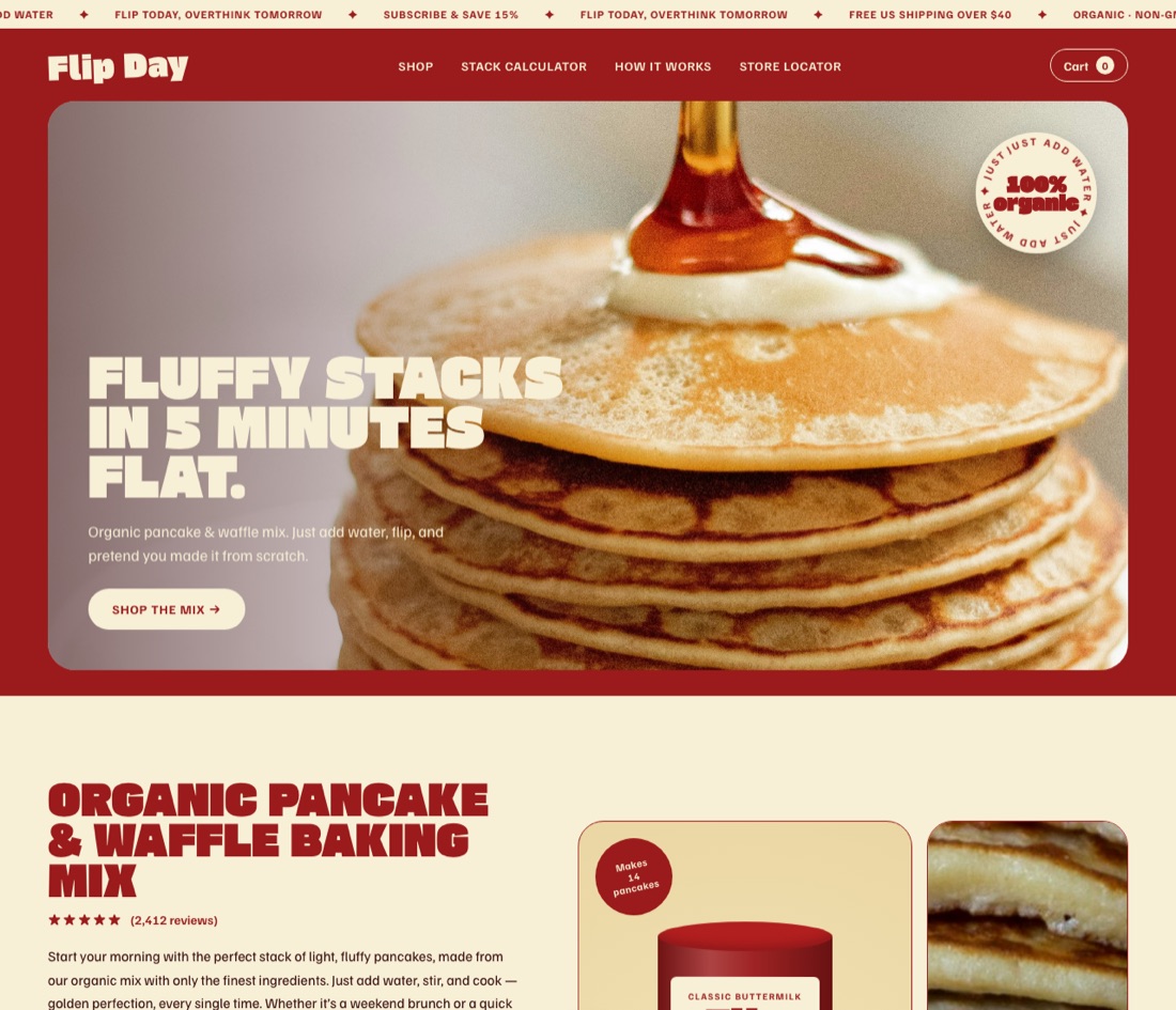 Flip Day website by Eeysparkz