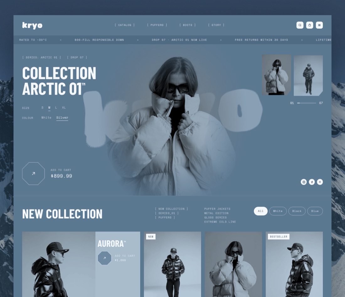 KRYO website by Eeysparkz